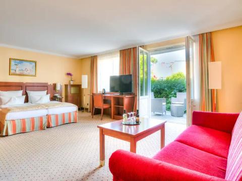 Gro&szlig;e und barrierefreie Zimmer mit Terrasse
